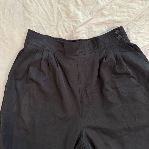 80s Vintage Black Strirrup Pants COUNTERPARTS Brand - Picture 2 of 11